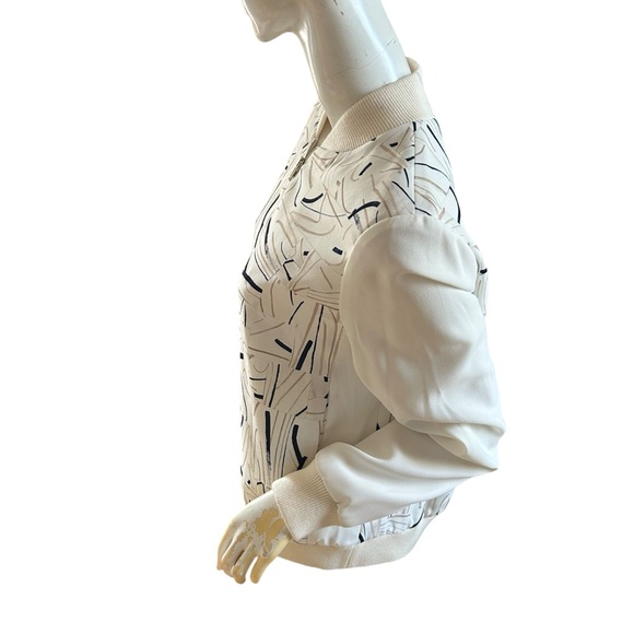 St. John vintage sporty zipper front abstract nautical cruise wear jacket M - Picture 4 of 10